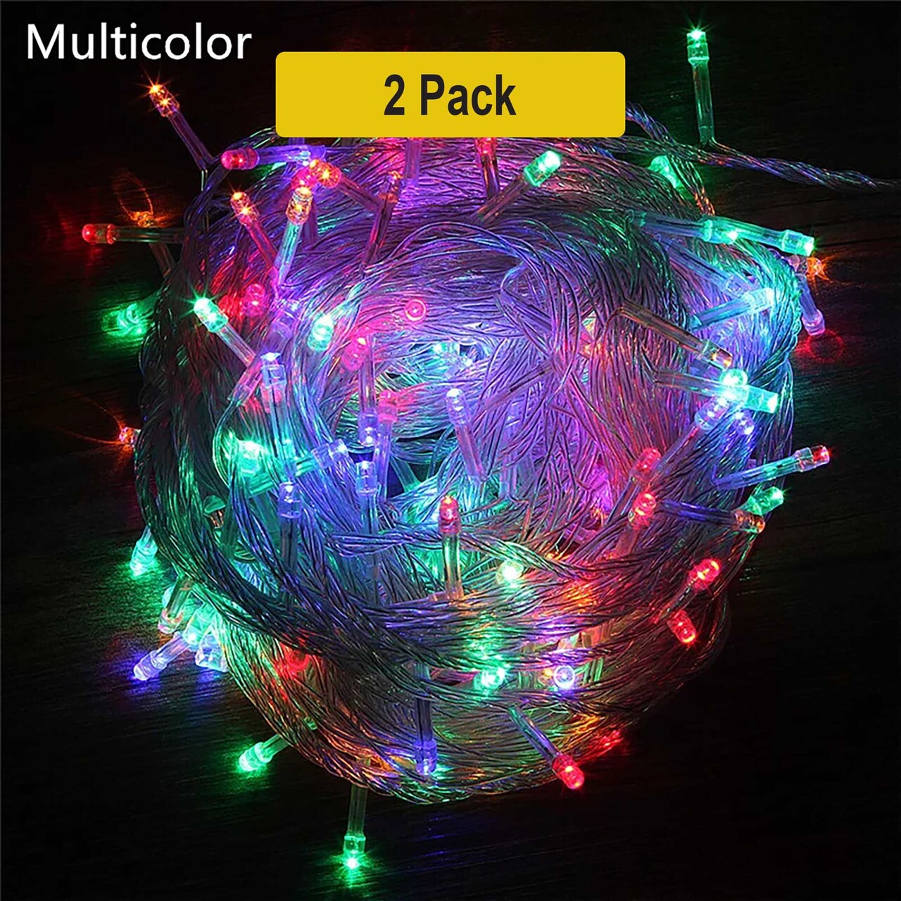 32ft Clear Cable LED String Lights – 100 Mini Bulbs, 8 Dynamic Modes, Energy-Saving